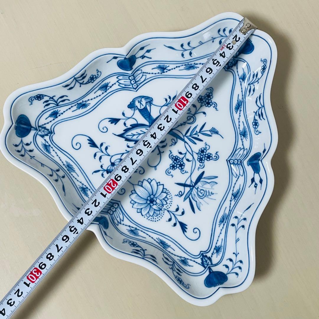 未使用 Meissen マイセン ブルーオニオン トライアングル プレート
