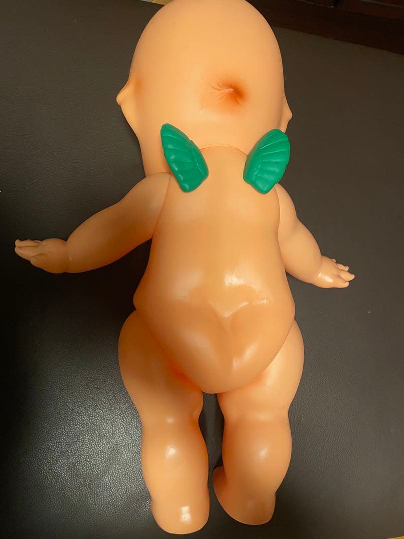 緑の羽付き キューピー人形 昭和レトロ3体セット 60cm特大 ソフビ