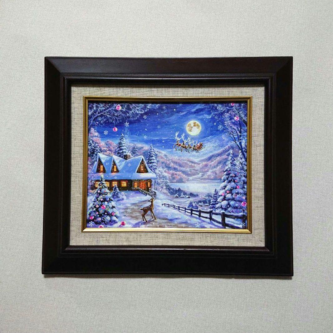 ぷ*あ様 【夜空を眺めて】アクリル画 F3 風景画 絵画 www.cosaga.com