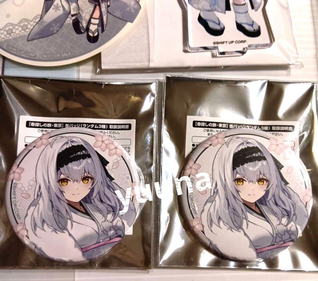 勝利の女神NIKKE ニケ 春探しの旅 スノーホワイト アクスタ 缶バッジ