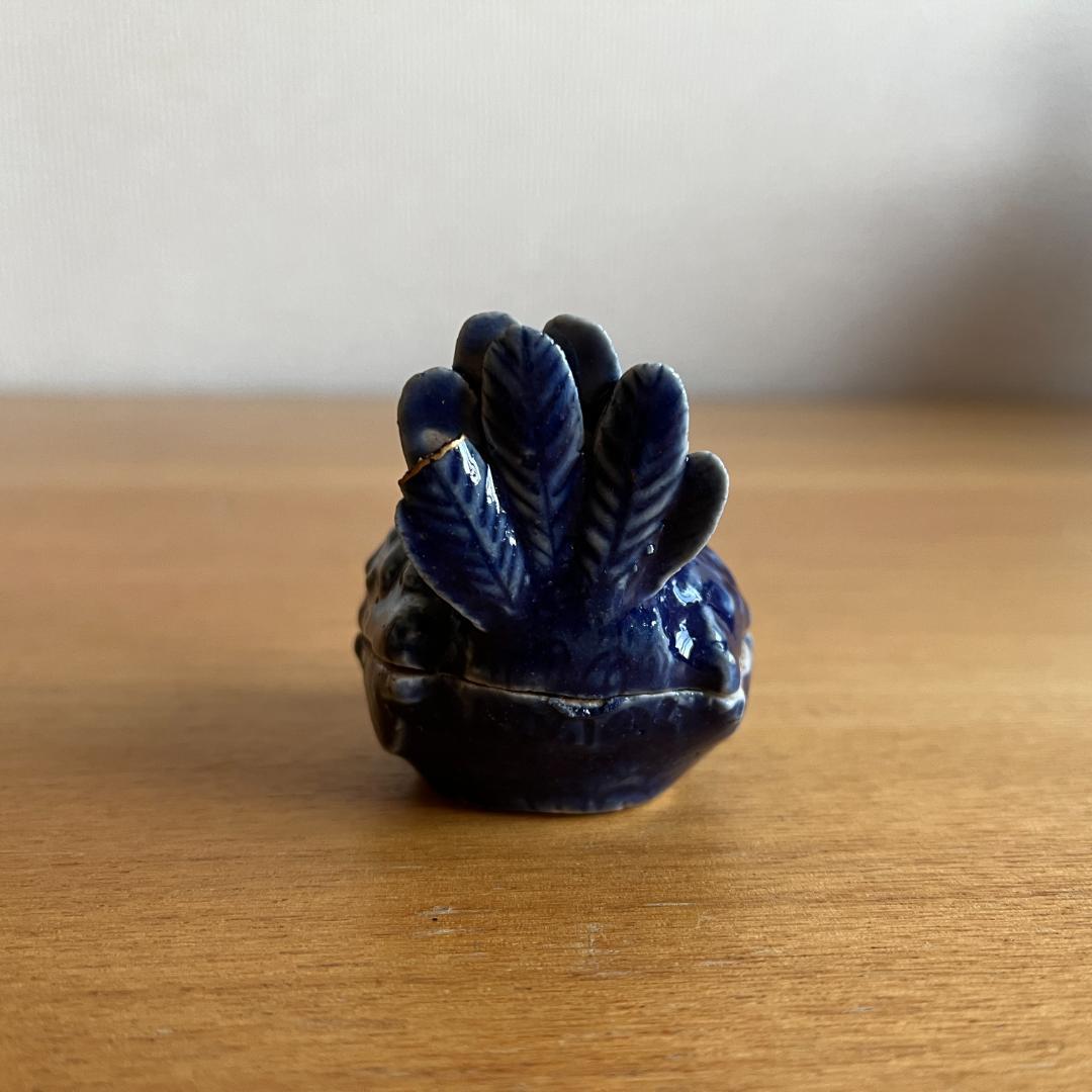 古染付 祥瑞様式 瑠璃の鳥形小品｜明末〜清初・尾に欠けあり - メルカリ