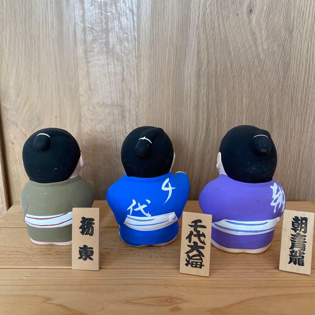 相撲 力士 陶器人形 フィギュア 3体セット - メルカリ