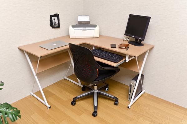 《新品・送料無料》コーナーPCデスクセット　NA/WAL