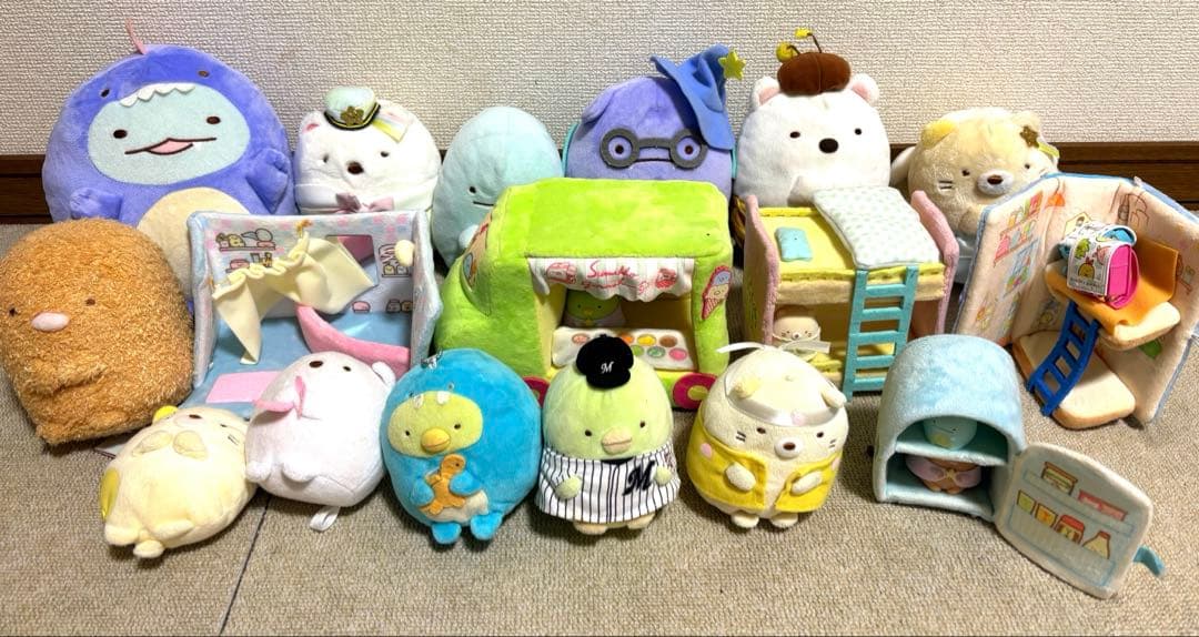 すみっコぐらし　ぬいぐるみ　まとめ売り Amazon.co.jp: サンエックス すみっコぐらし てのりぬいぐるみ 12種