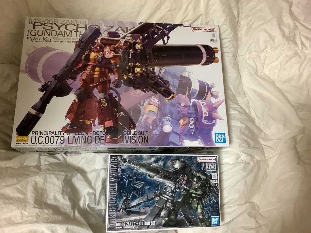 MG 高機動型ザクサイコ・ザクVer.Ka & HG 量産型ザク+ビッグ・ガン MG 高機動型ザク“サイコ・ザク” Ver.Ka(GUNDAM THUNDERBOLT版) 1/100