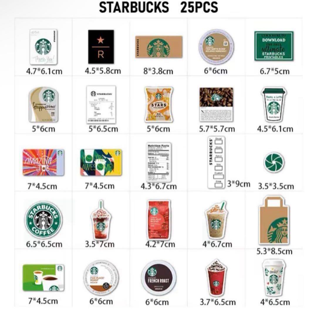 スターバックス ステッカー 25枚セット - メルカリ