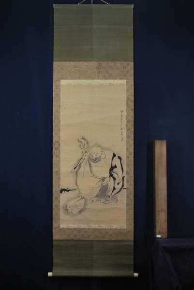 模写/谷文晁/布袋図/江戸後期/布袋屋掛軸A-862 - メルカリ