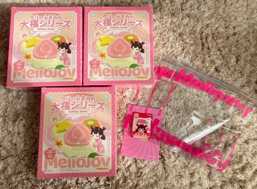 メロジョイ mellojoy スクイーズ 大福 3個 未開封 Mellojoy メロジョイ 大福 新品 未開封 シュリンク付き 3個 - メルカリ