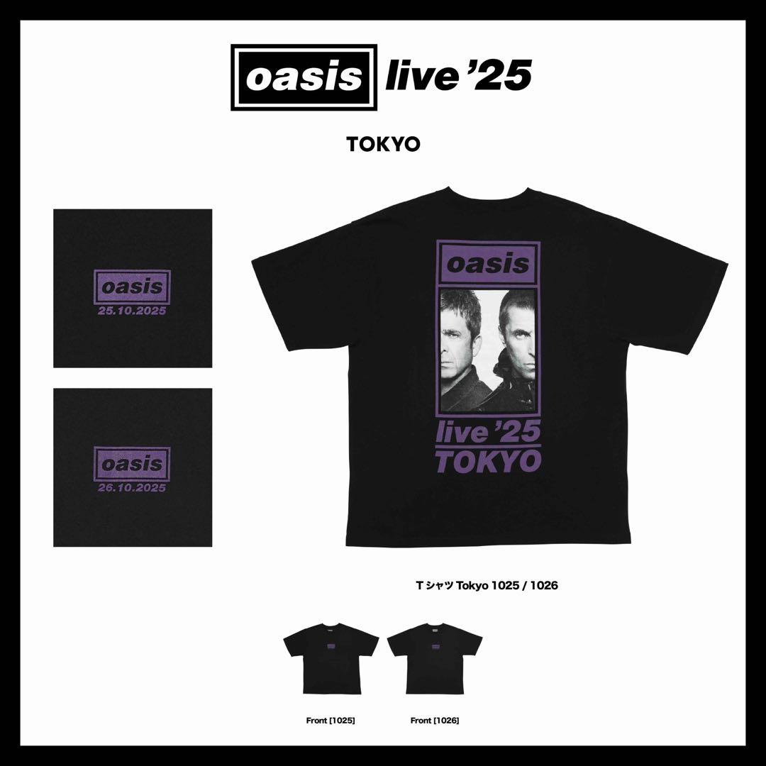 oasis live '25 TOKYO Tシャツ （10.25日付入り）L - メルカリ