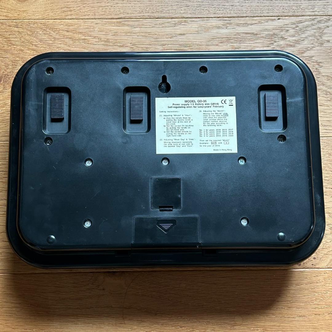訳あり ジャンク品 TWEMCO トゥエンコ パタパタ時計QD-35 ブラック