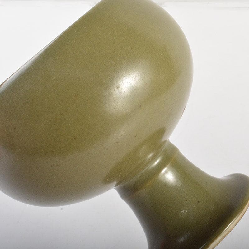 中国 大明嘉靖年製 茶葉末釉 高足杯 合わせ箱 C 6800 - メルカリ