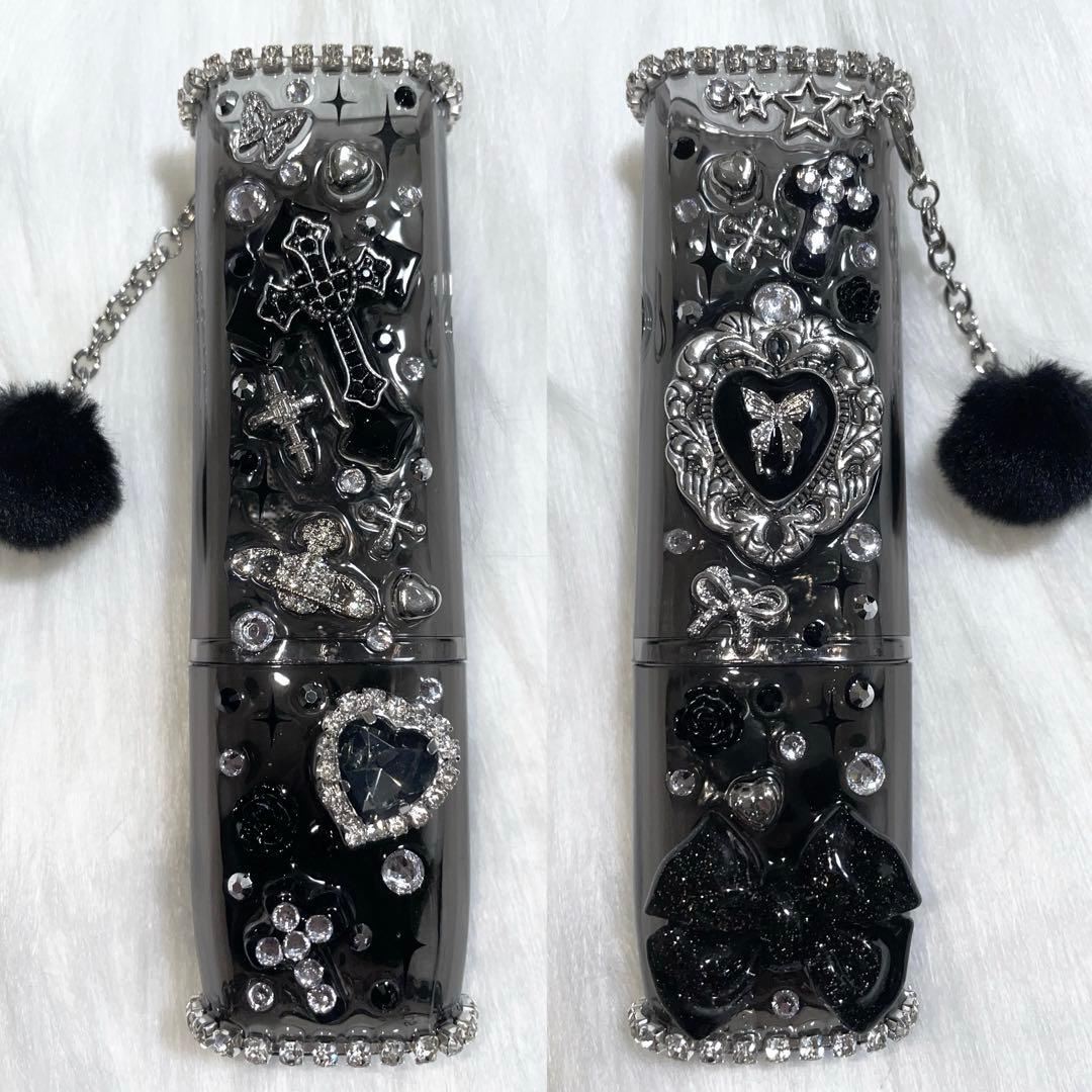 iQOSケース デコ black×silver チャーム付き 【29】 - メルカリ