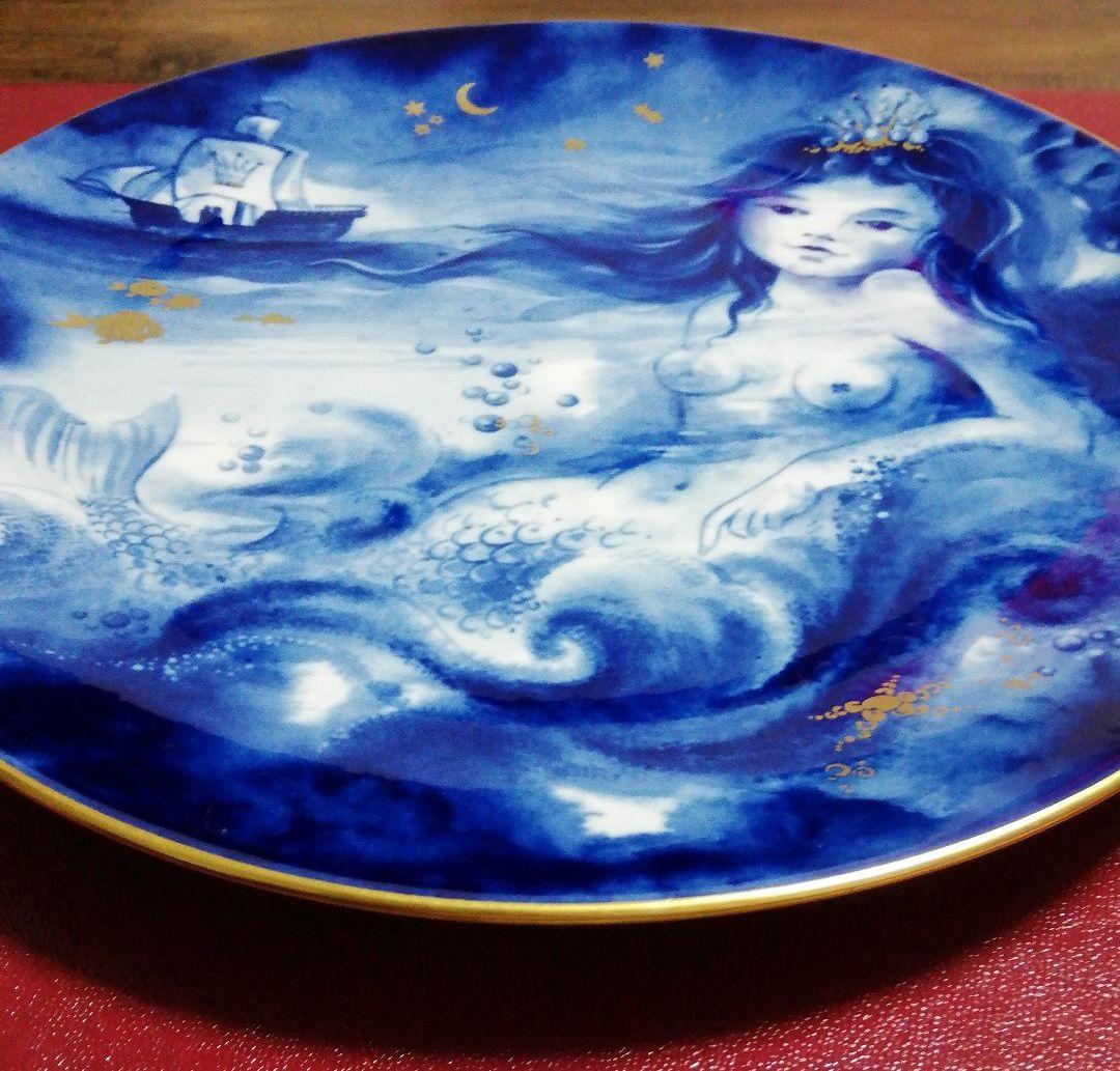 MEISSEN マイセン イヤープレート 皿 1983 人魚姫 マーメイド 箱付