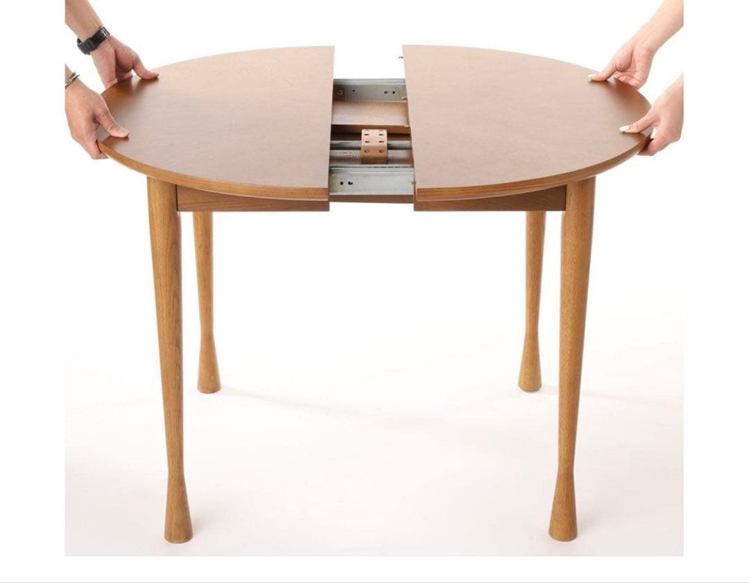 即購入お控えください】AROS ROUND TABLE ブラウン 伸長式 - メルカリ