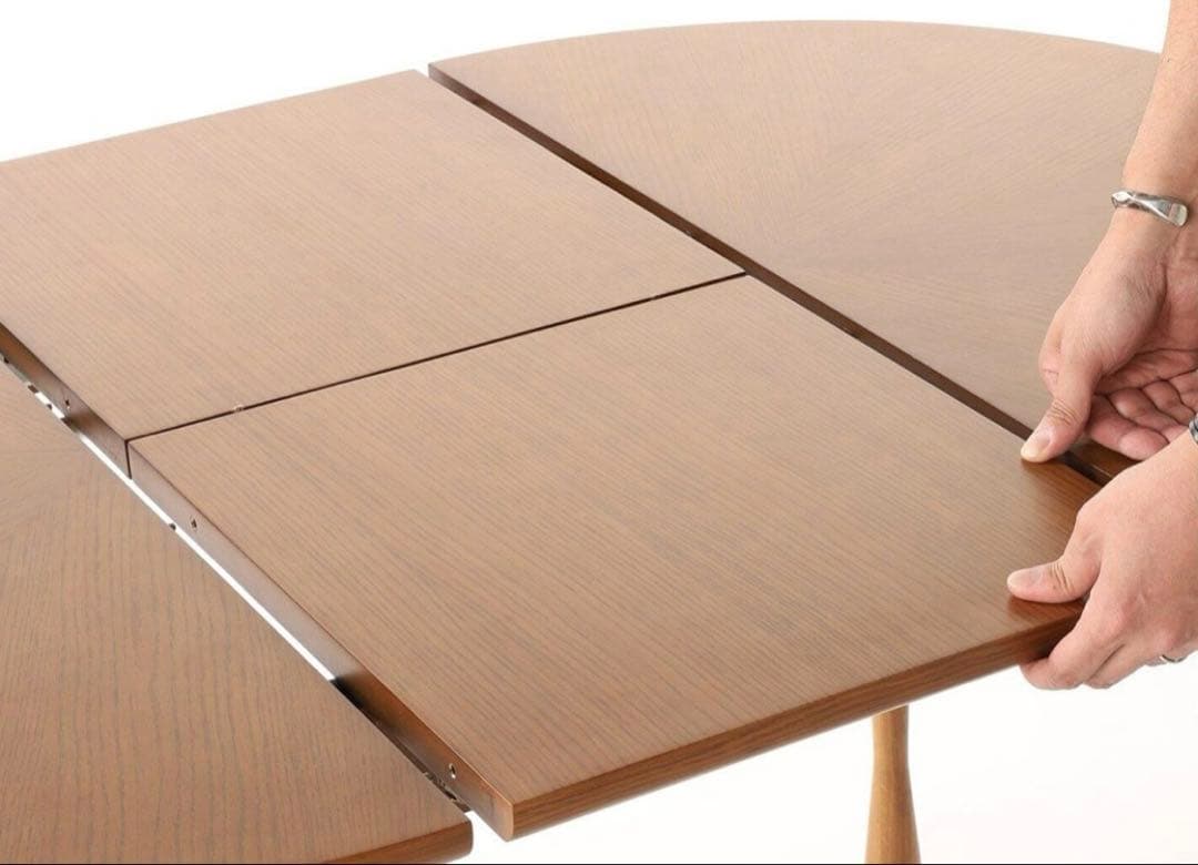 即購入お控えください】AROS ROUND TABLE ブラウン 伸長式 - メルカリ