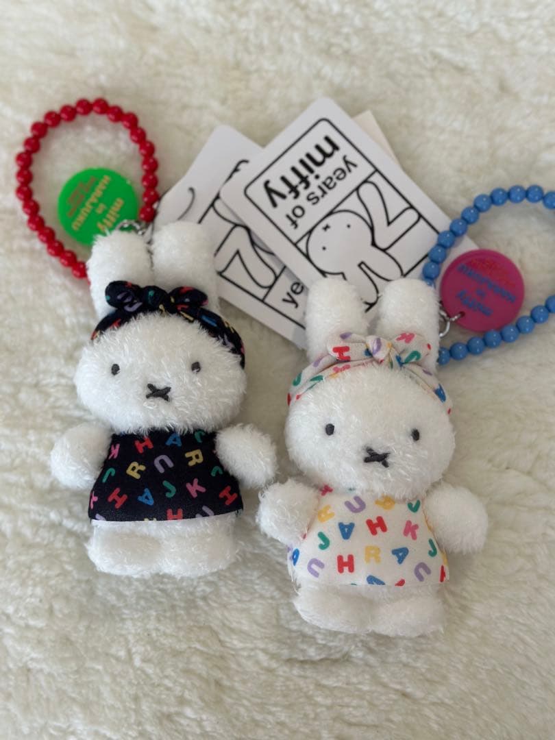 原宿限定 ミッフィー ✖️MIIA バッグチャーム マスコット2個セット ミーア & ミッフィー MIIA×miffy バッグチャーム 2個 70周年