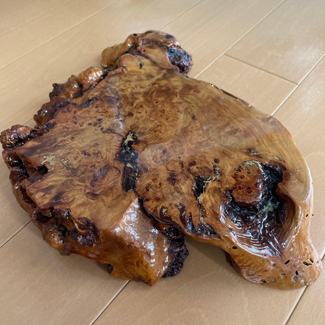 青森ヒバ　天然木　花台　盆栽台　置き台　飾り台　一枚板 古木花台 珪化木 花台 根瘤 古玩 古材 盆栽台 飾り台 Antique Sam's