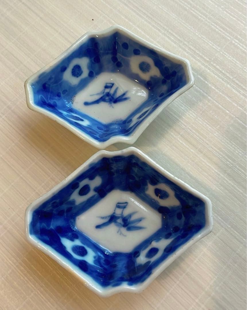 古伊万里 豆皿 2枚 骨董 アンティーク レトロ 染付け セット - メルカリ