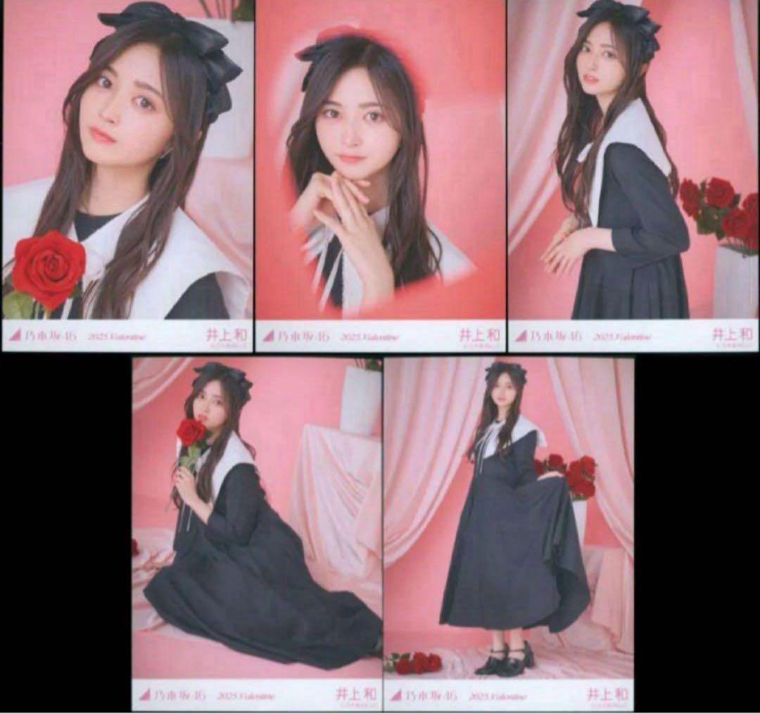乃木坂46 2025年2月個別生写真5枚コンプ バレンタイン 井上和 ネット