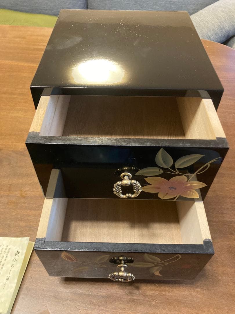 会津塗 鉄仙 小物箪笥2段（カシュー漆塗装） - メルカリ