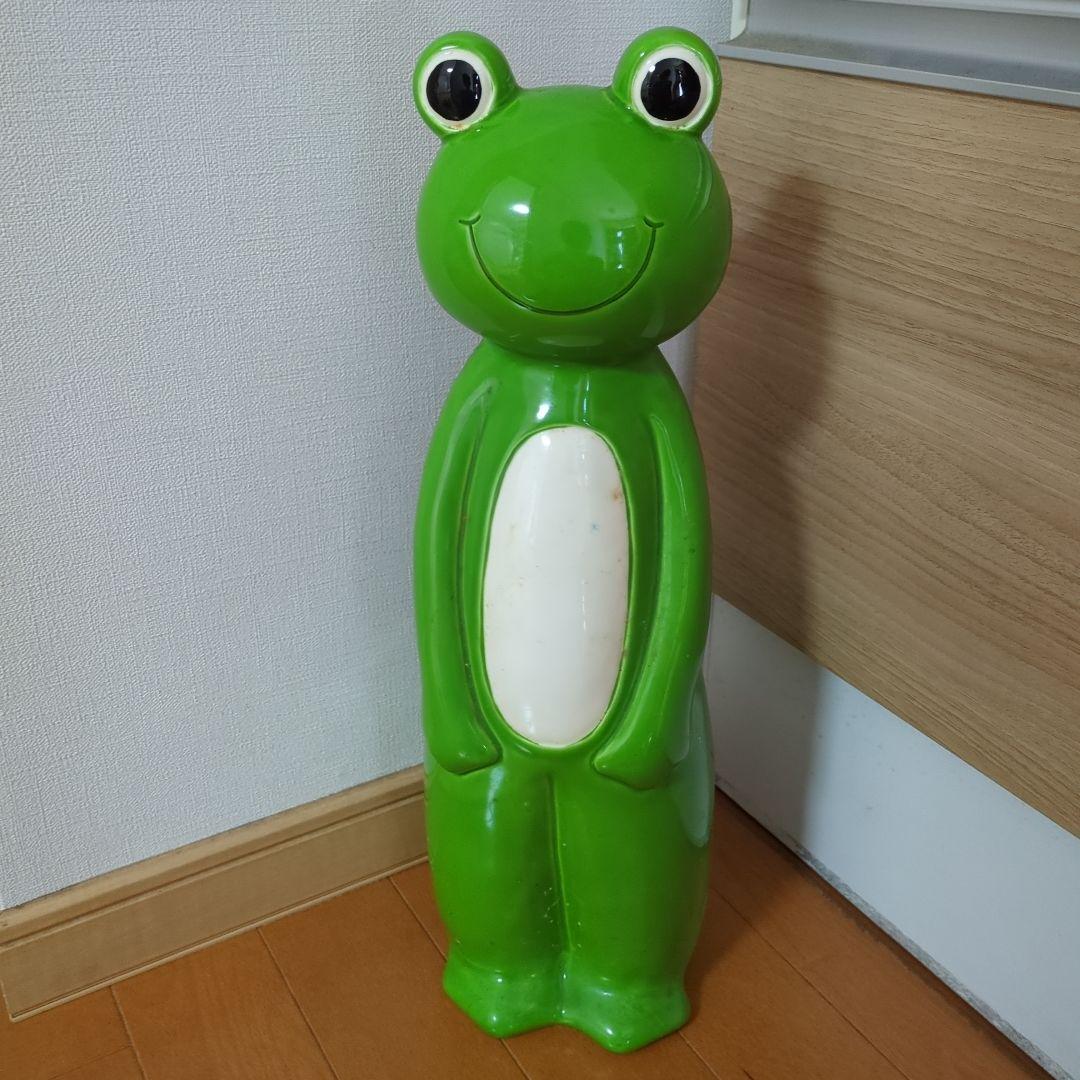 かえる　置物　アンティーク　蛙　カエル　陶器 shigaraki_ka-0078