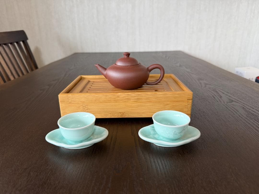 中国古玩 中国茶器 台湾茶器 時大杉製 粗目梨皮 朱泥急須 煎茶