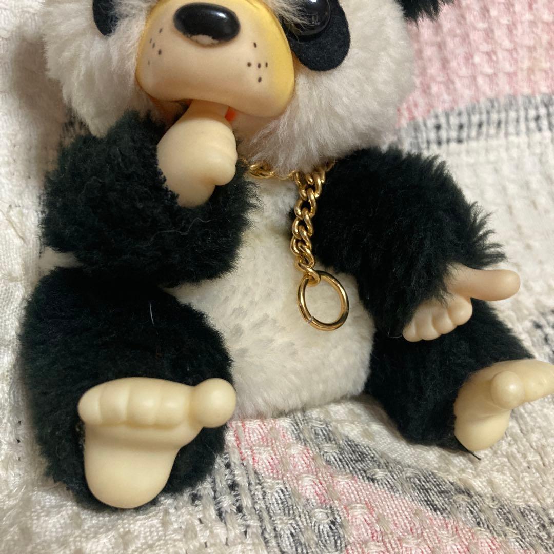 ファースト モンチッチ風 パンダ ぬいぐるみ ② レトロ 中古品 - メルカリ