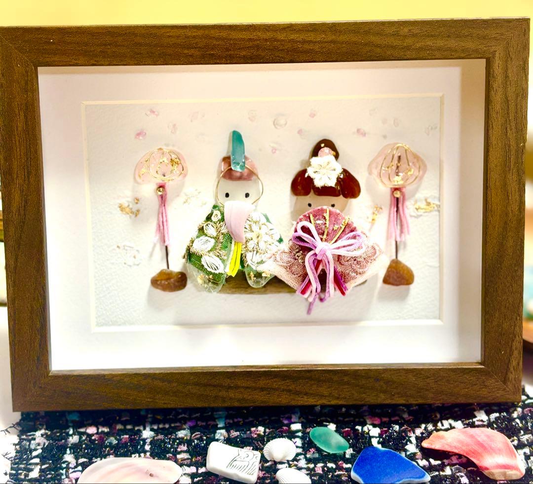 seaglass art ✴︎海の宝石〜桜咲くひな祭り〜 №03 - メルカリ