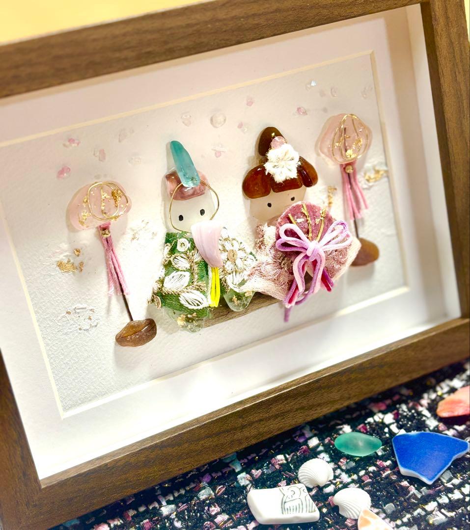 seaglass art ✴︎海の宝石〜桜咲くひな祭り〜 №03 - メルカリ