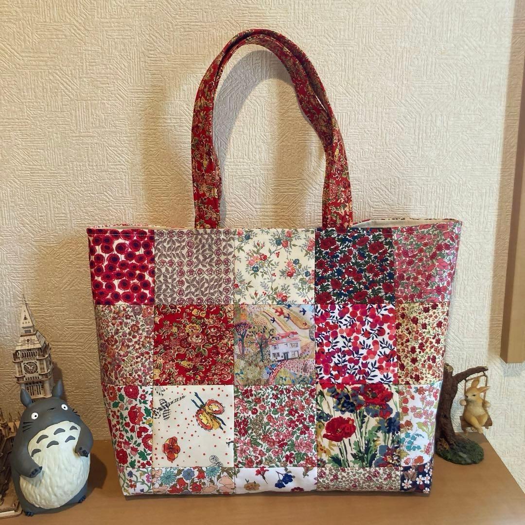 リバティ パッチワークバッグ ハンドメイド - メルカリ