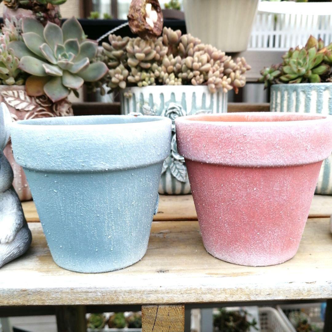E-72. 素焼き リメイク鉢 ハンドメイド 多肉植物 - メルカリ