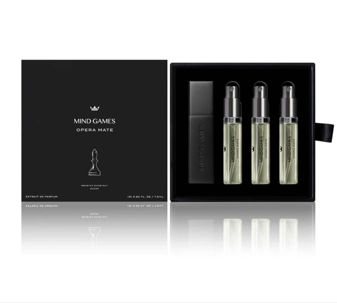MIND GAMES OPERA MATE 3本トラベルセット Opera Mate Fragrance | Roasted Chestnut, Creamy Sandalwood, Suede