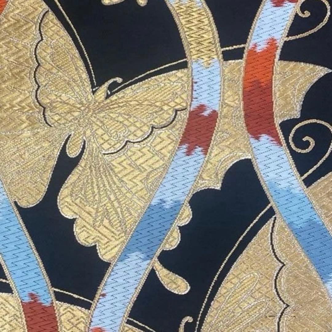 table runner 「立涌に金彩蝶」 帯リメイク 正絹 - メルカリ