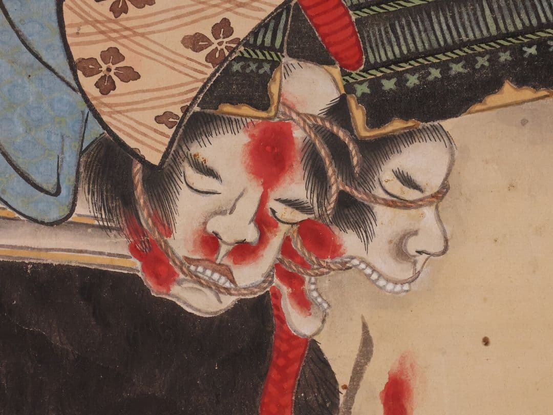 模写】日本画 前田利家桶狭間凱旋画 清秀謹摸 紙本 掛軸 武者