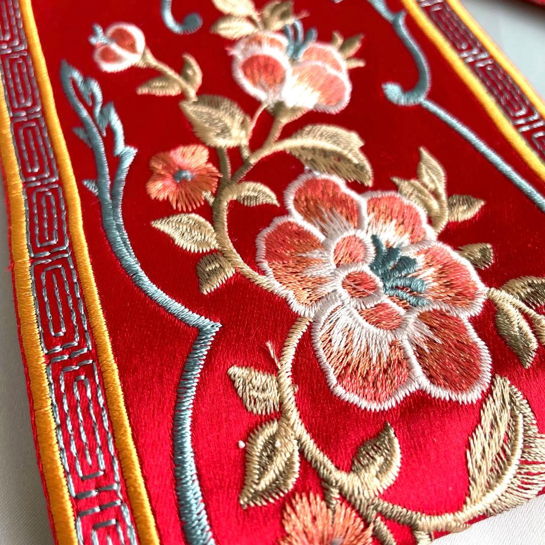 中国刺繍リボンJシノワズリ牡丹インド刺繍リボン李朝漢服陳情令薬屋の