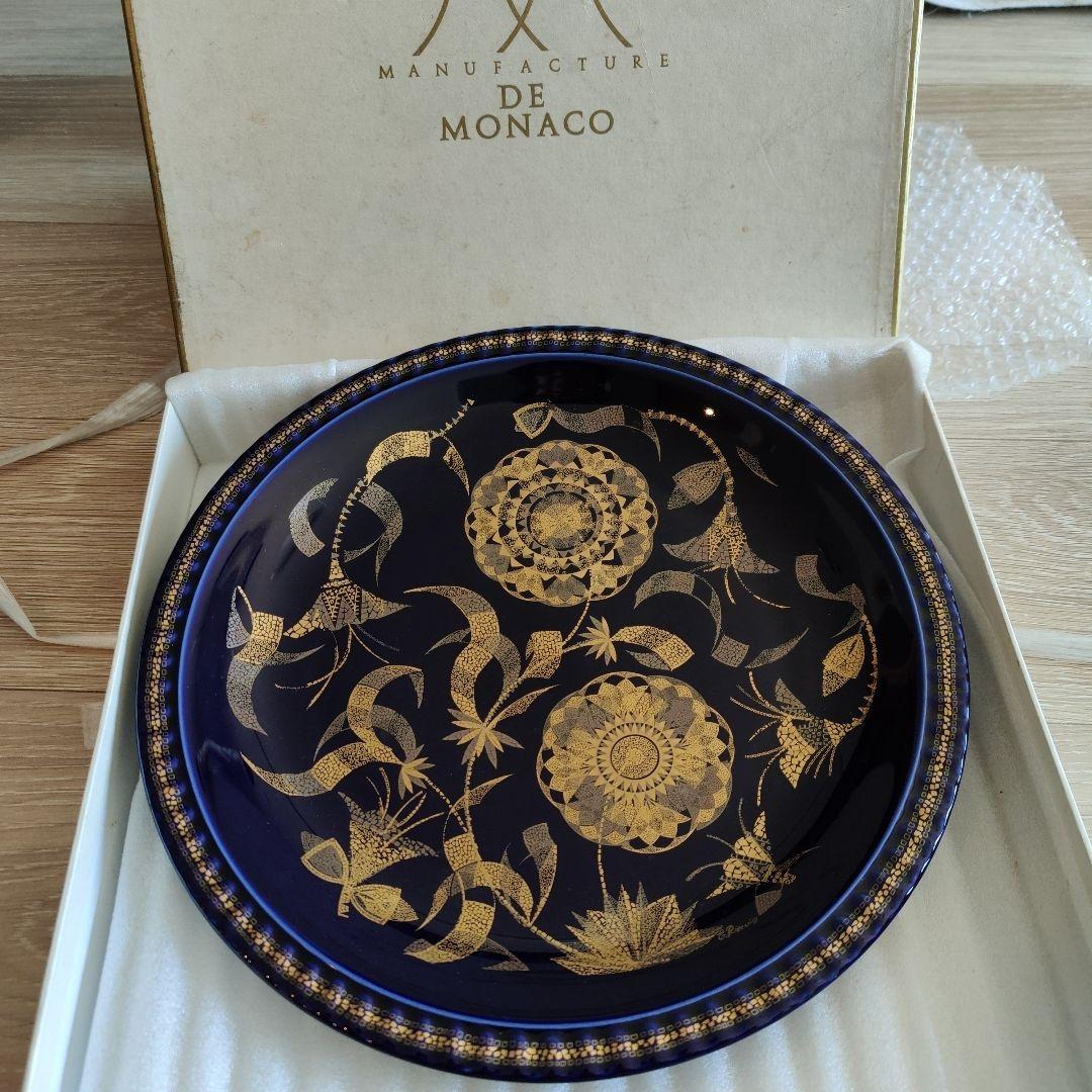 限定品】モナコ製 マニュファクチャードモナコ 陶器 飾り皿 大皿 箱
