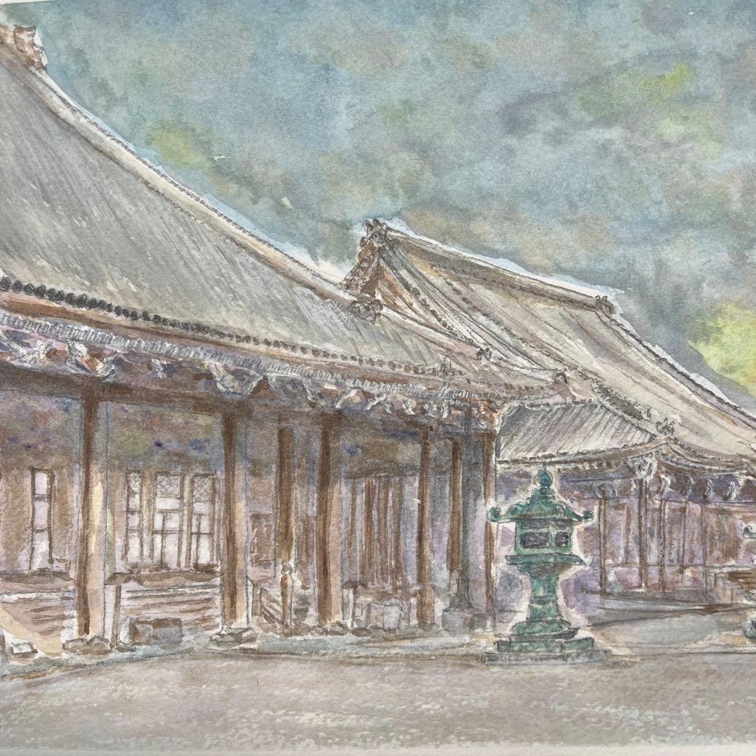 動画投稿中 F4 9西本願寺 手描き水彩画 直筆原画 京都世界遺産
