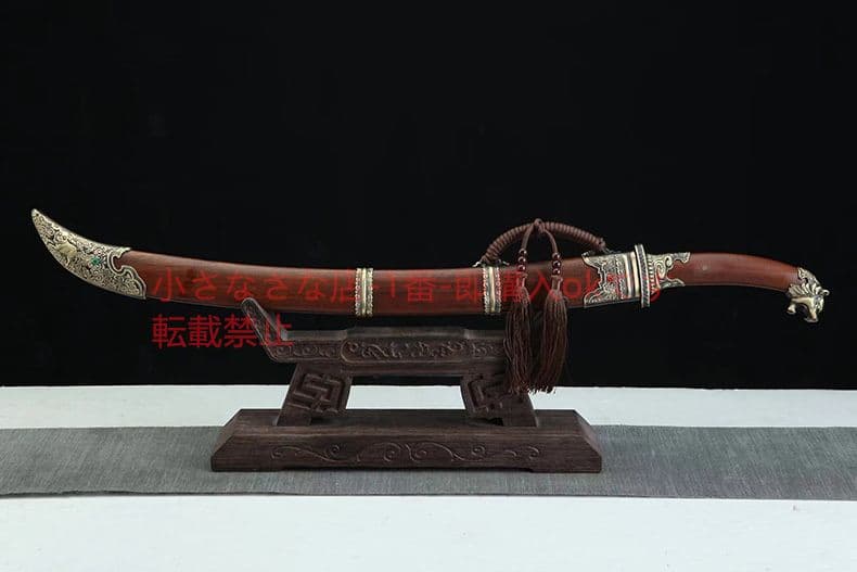 清腰刀刺繍春刀一体模様鋼唐横刀牛尾刀 古兵器 武具