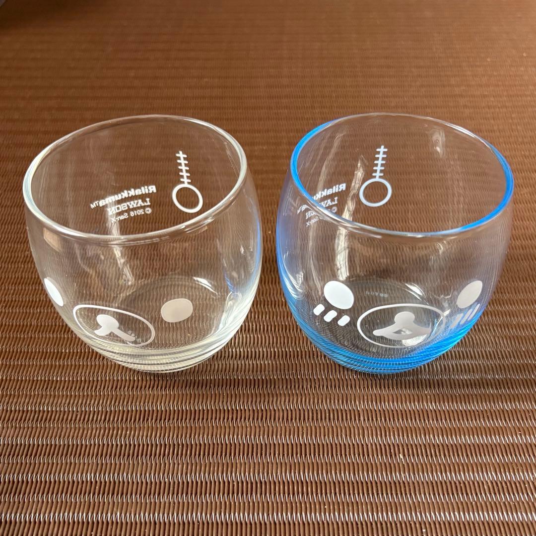 非売品・未使用 リラックマ グラスコップ2点セット ローソン景品