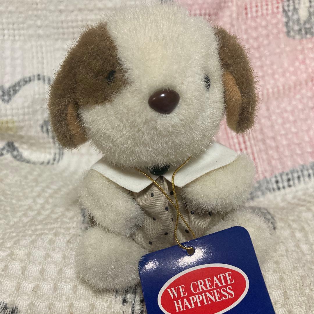 昭和レトロ サンアロー 夢の回転木馬 ピンドット 犬 ぬいぐるみ 中古品