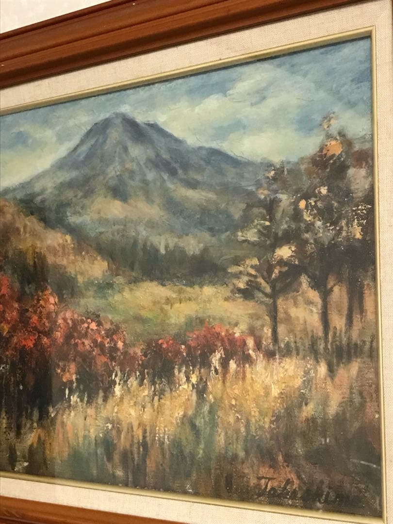 ❤️送料込値下げ❤️絵画☆謎の山の冬景色☆ガラス額入り - メルカリ