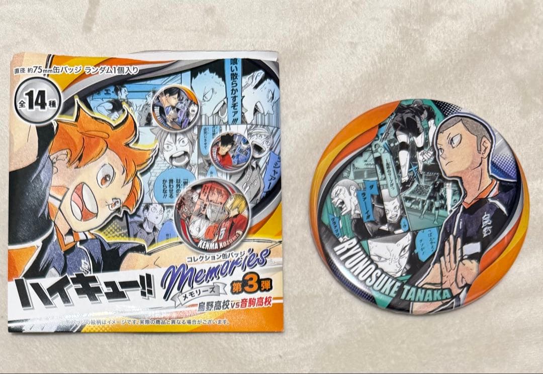 ハイキュー!! コレクション缶バッジメモリーズ第3弾【田中龍之介
