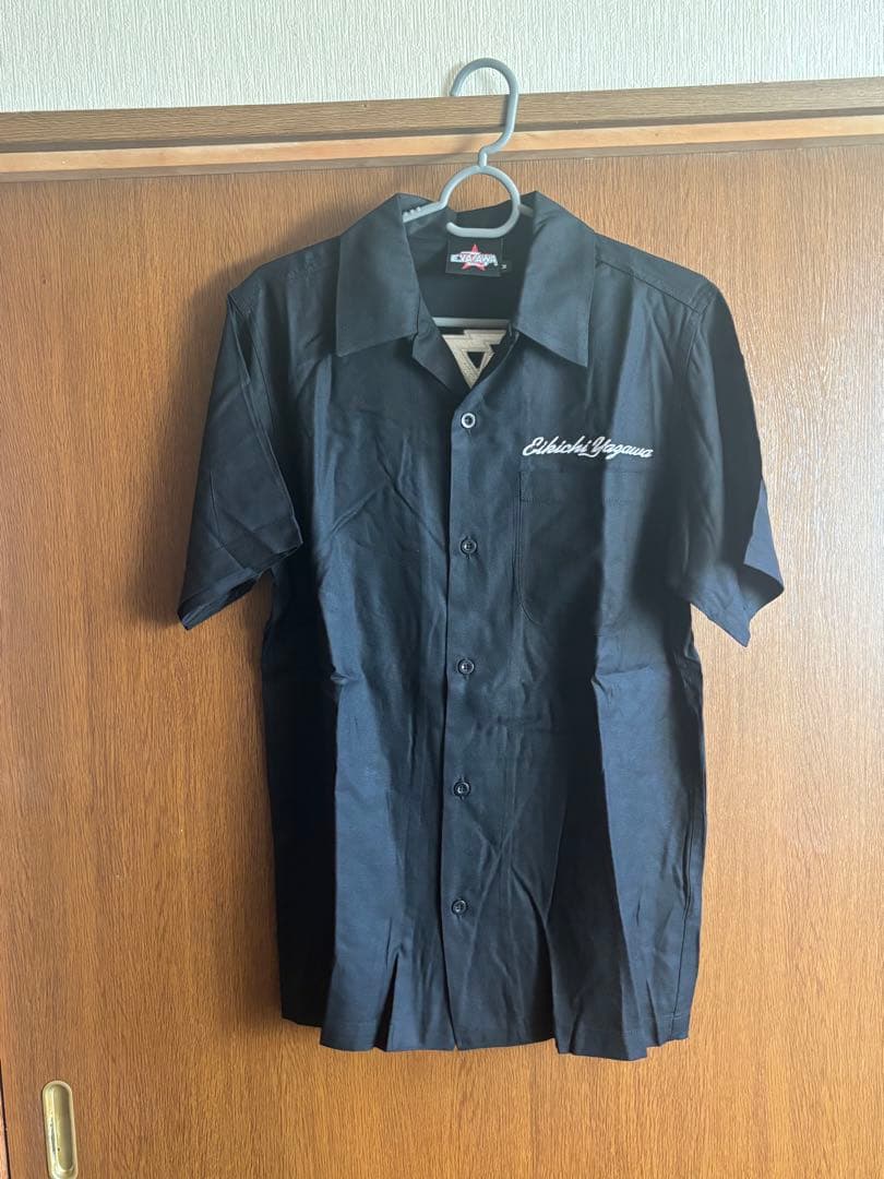 矢沢永吉　 E.YAZAWA 半袖シャツ 黒スカシャツMサイズ未使用品 E.YAZAWA 矢沢永吉 ボーリングシャツ スカシャツ オフィシャル 龍