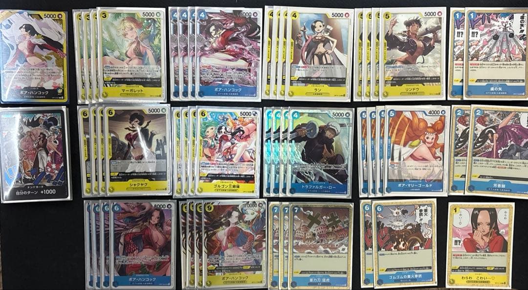 SALE！ワンピースカード フラシ優勝 青黄 ハンコックデッキセット＋