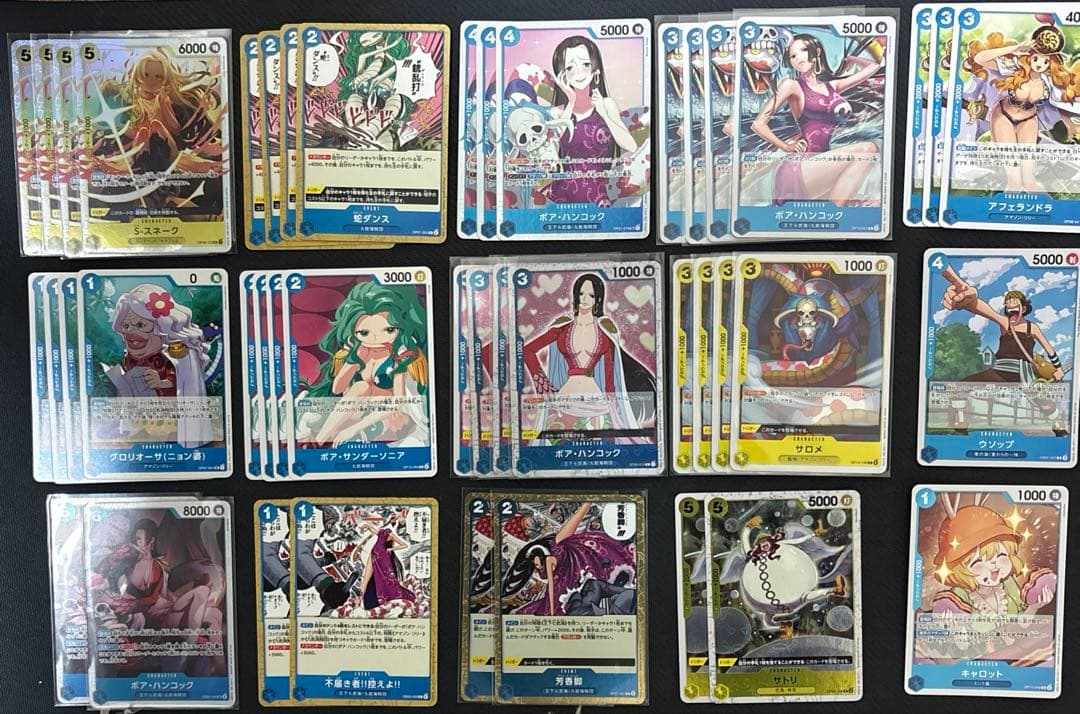 SALE！ワンピースカード フラシ優勝 青黄 ハンコックデッキセット＋