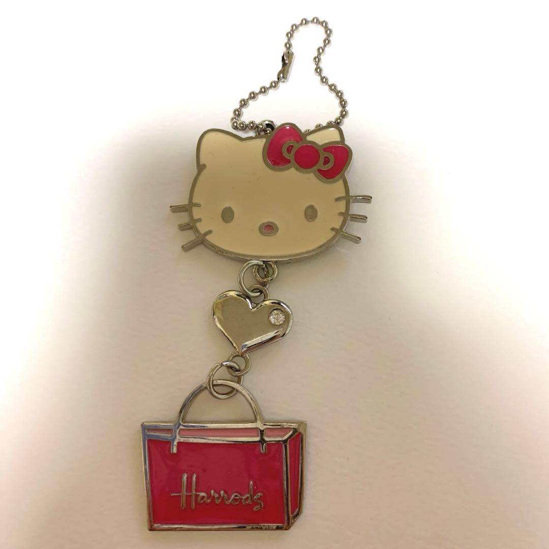 キティ ストラップ Harrods ハロッズ ハート キーホルダー 平成レトロ キティ ストラップ Harrods ハロッズ ハート キーホルダー 平成レトロ