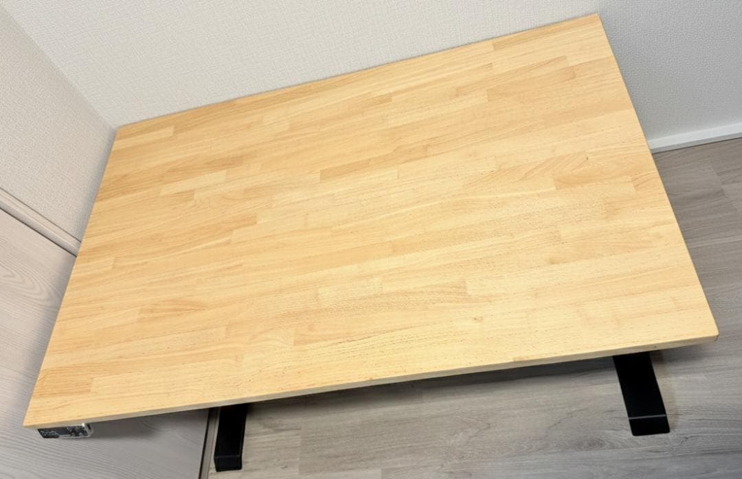【KANADEMONO】デスク天板 ラバーウッドナチュラル 高級 THE TABLE / ラバーウッド ナチュラル × Colored Steel 全8色 NATURE