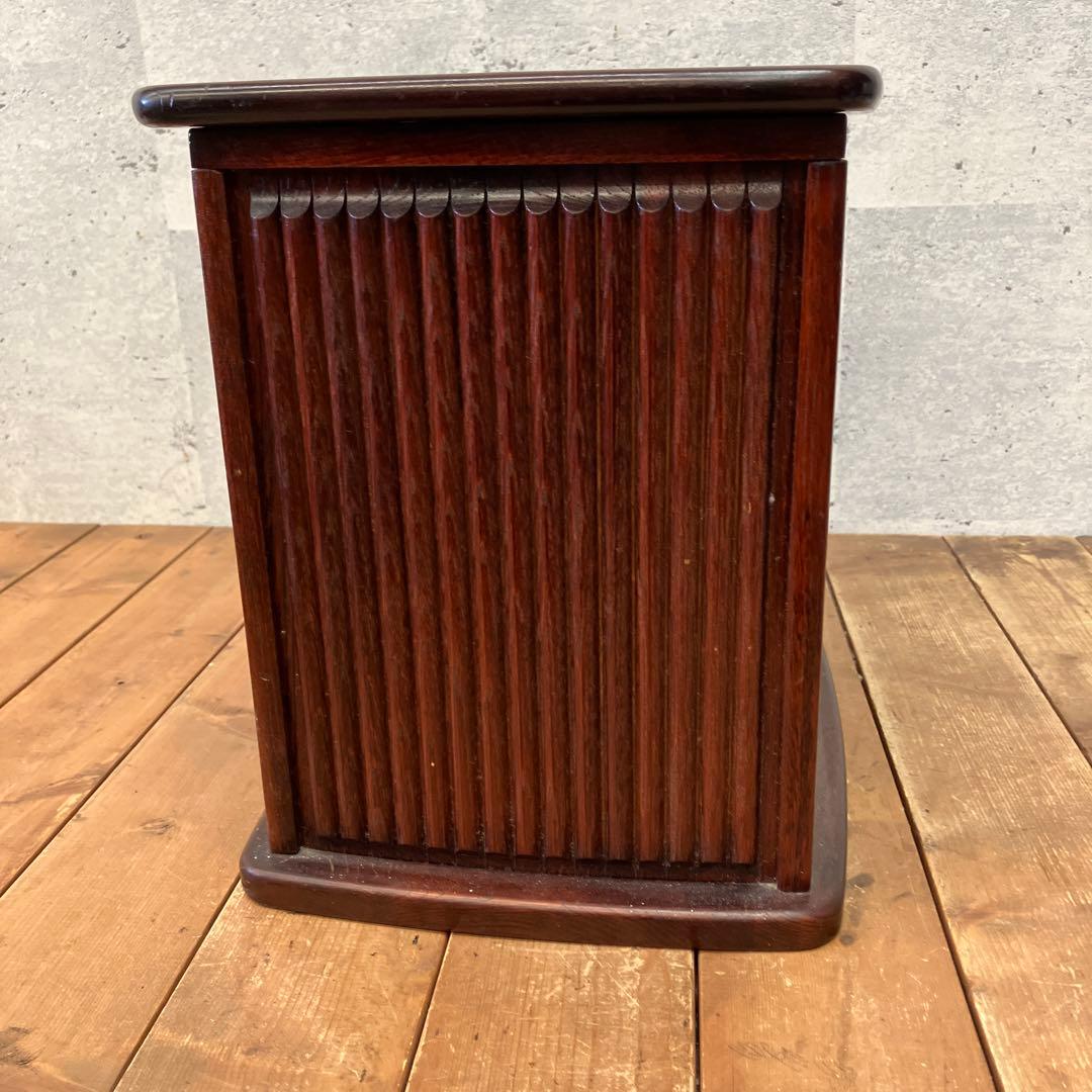 カリモク家具 オールドカリモク 木製 ゴミ箱付き ティッシュボックス