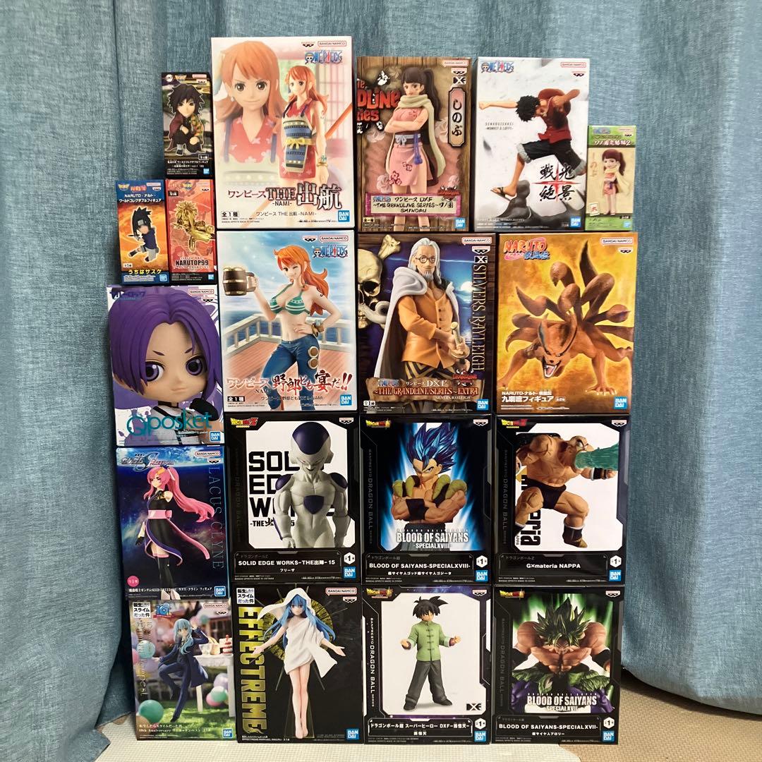 ジャンプ系プライズフィギュア18個セットワンピース鬼滅の刃NARUTO
