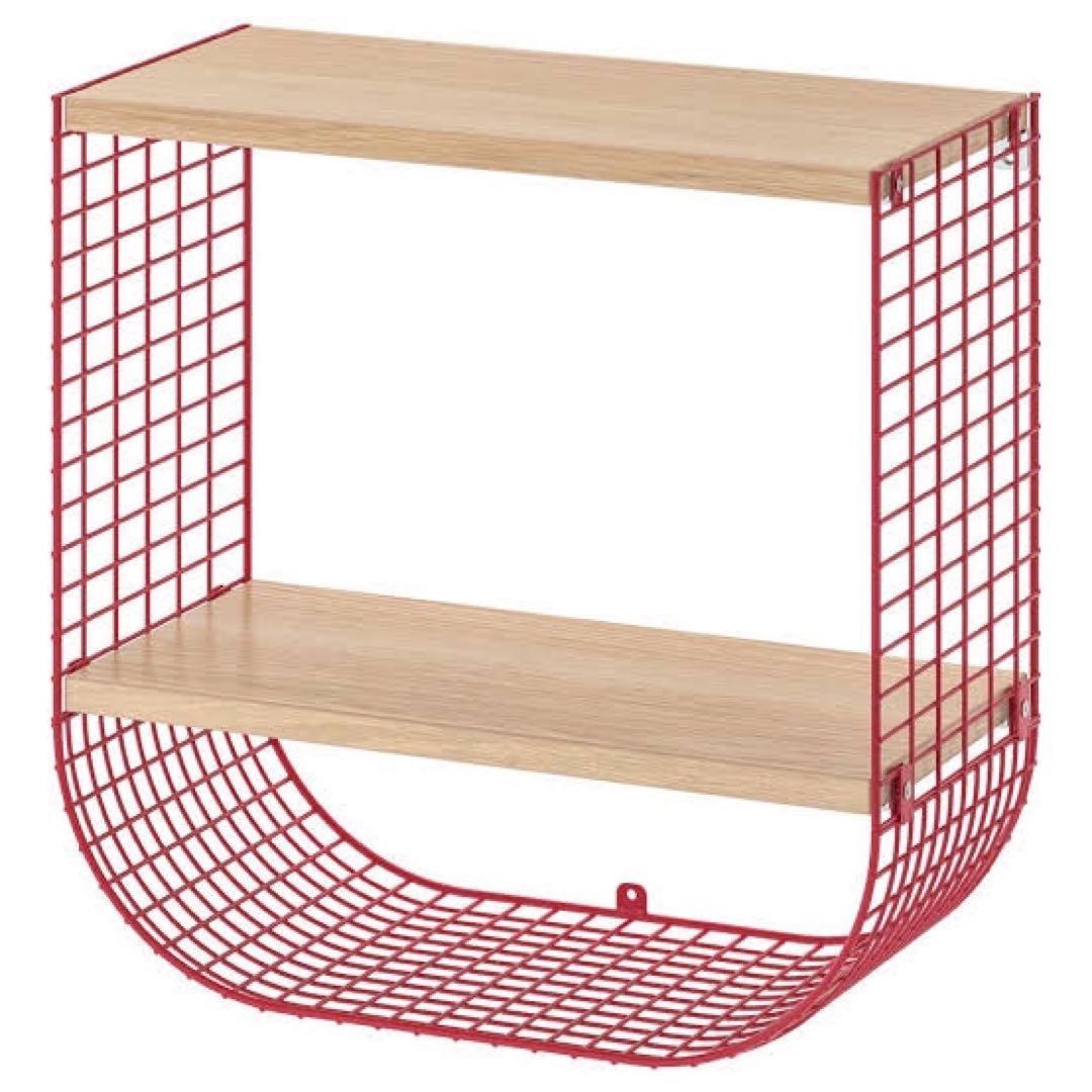 IKEAイケア ウォールシェルフSVENSHULT スヴェンスフルト赤レッド